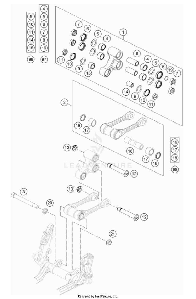 Pro Lever Linking 250 XC TPI US CHASSIS - 2022 Schematic