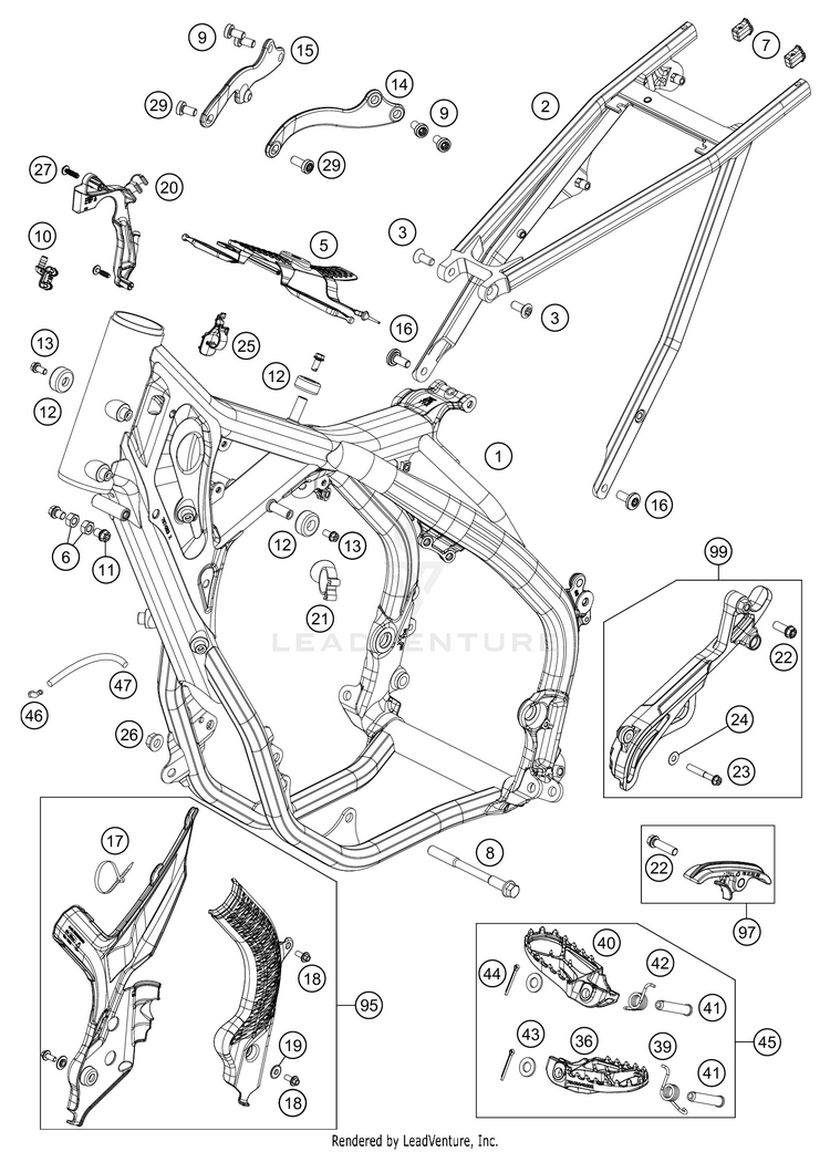 Frame 250 XC-W TPI Chassis - 2021 Schematic