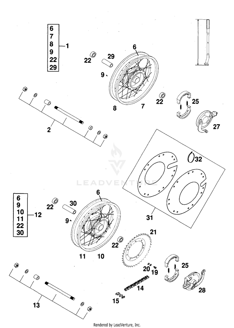 Front- And Rear Wheel 50 Mini Adventure Chassis - 2000 Schematic