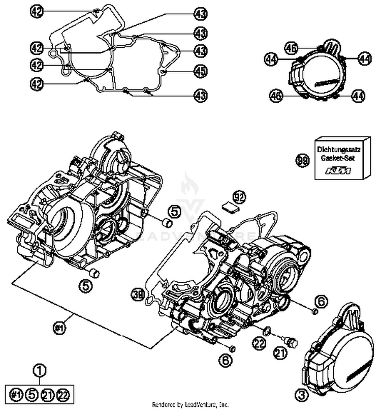 Engine Case 150 XC Engine - 2014 Schematic
