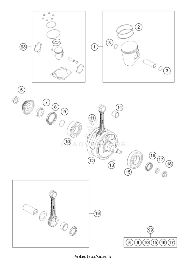 Crankshaft, Piston Schematic