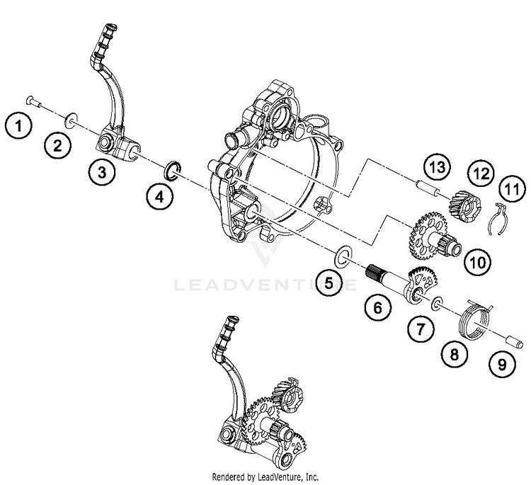 Kick Starter 50 SX ENGINE - 2017 Schematic