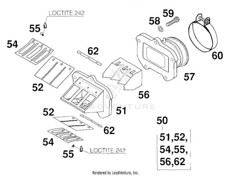 Reed Valve Control Singapore 200 EXC Engine - 2000 Schematic