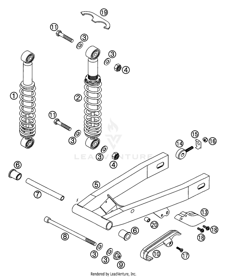 Swingarm, Shock Absorber Schematic