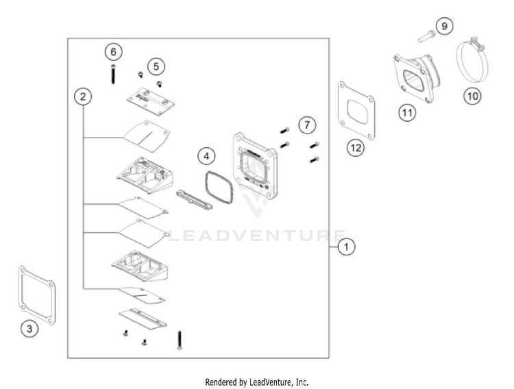 Reed Valve Case 125 SX/XC ENGINE - 2026 Schematic