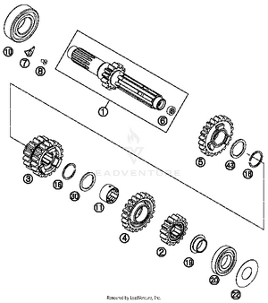 Transmission I - Main Shaft Schematic