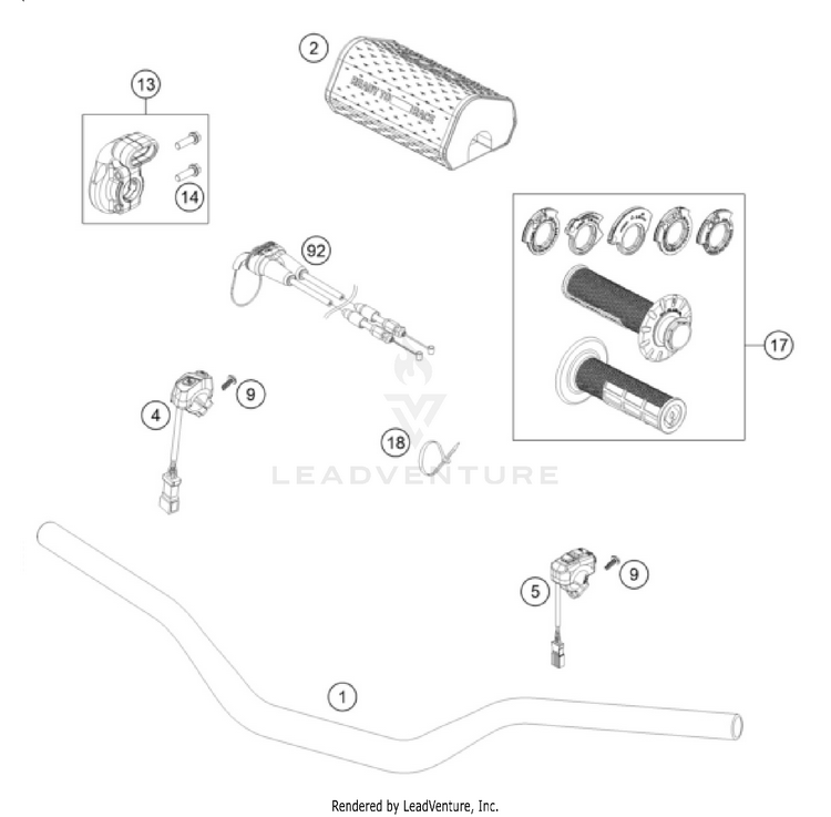 Handlebar, Controls 250 SX-F CHASSIS - 2026 Schematic