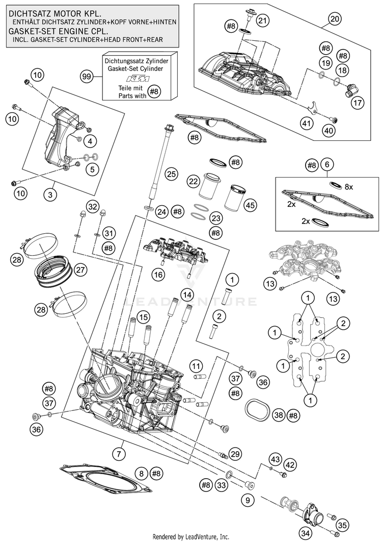 Cylinder Head Rear 1290 SUPER ADVENTURE S ENGINE - 2020 Schematic