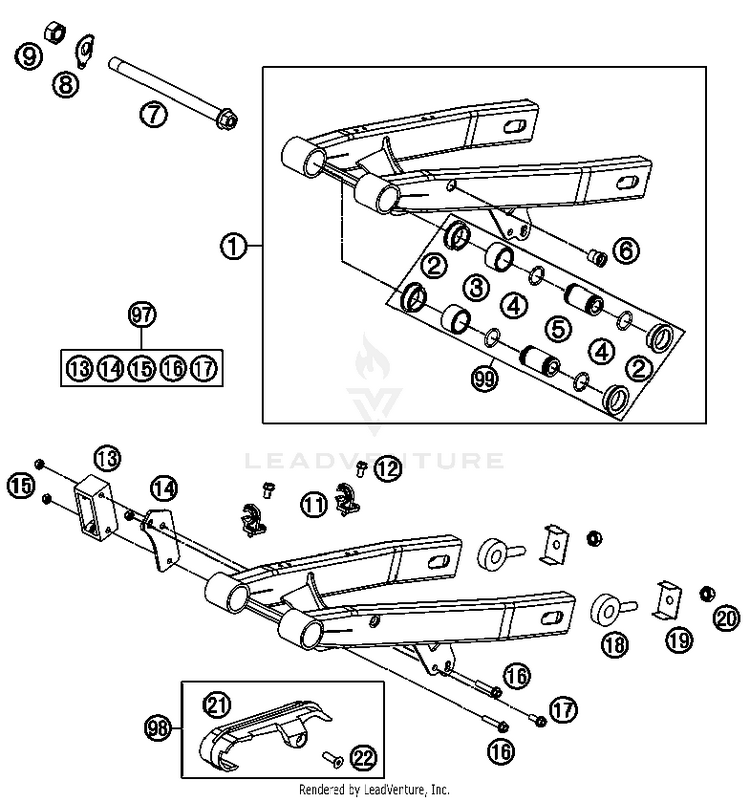 Swing Arm 50 SX Mini Chassis - 2013 Schematic