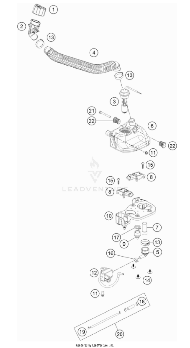 Lubricating System 250 SX Engine - 2023 Schematic
