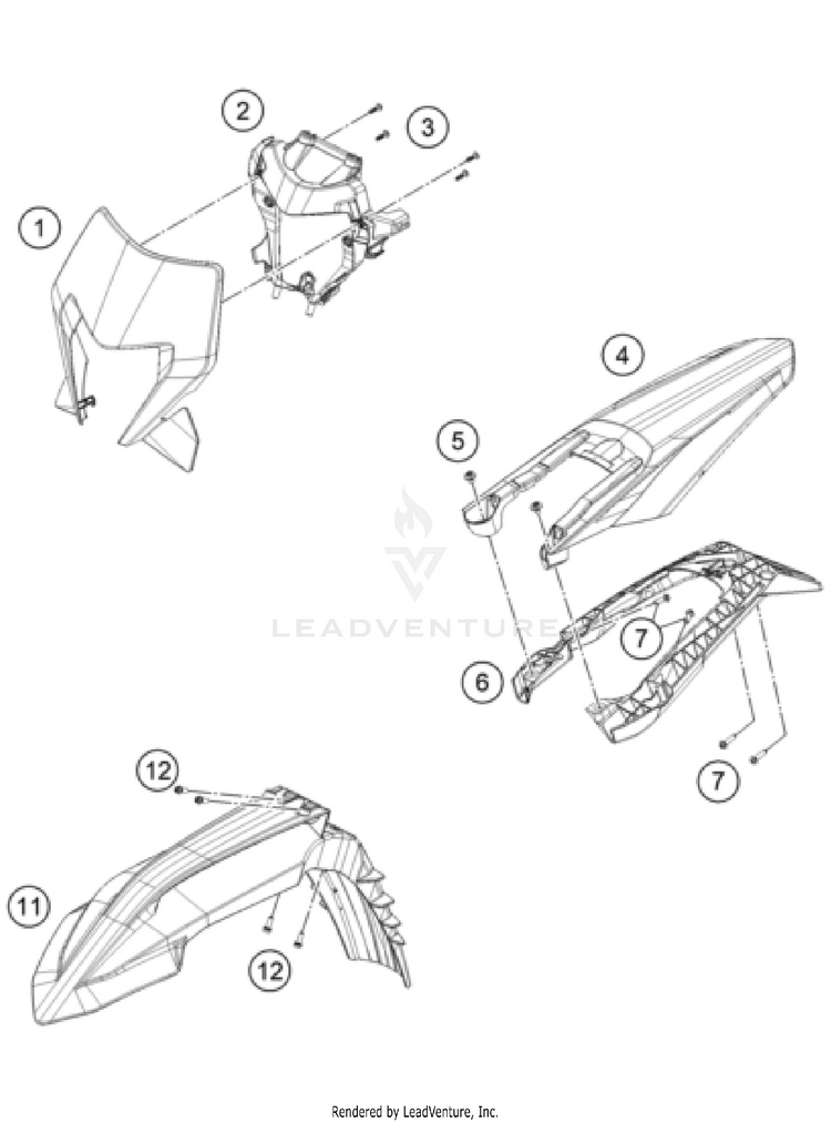 Mask, Fenders 150 XC-W US CHASSIS - 2024 Schematic