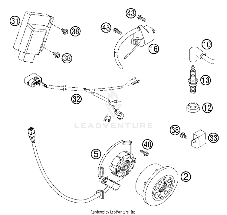 Ignition System 250 XC Engine - 2007 Schematic