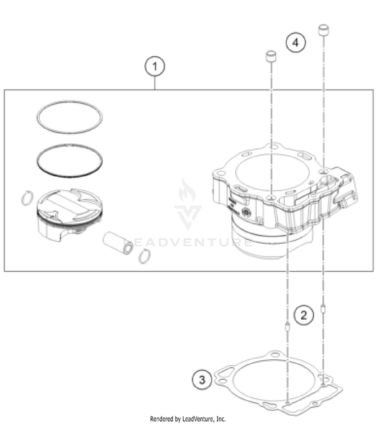 Cylinder 450 SX-F / XC-F ENGINE - 2024 Schematic