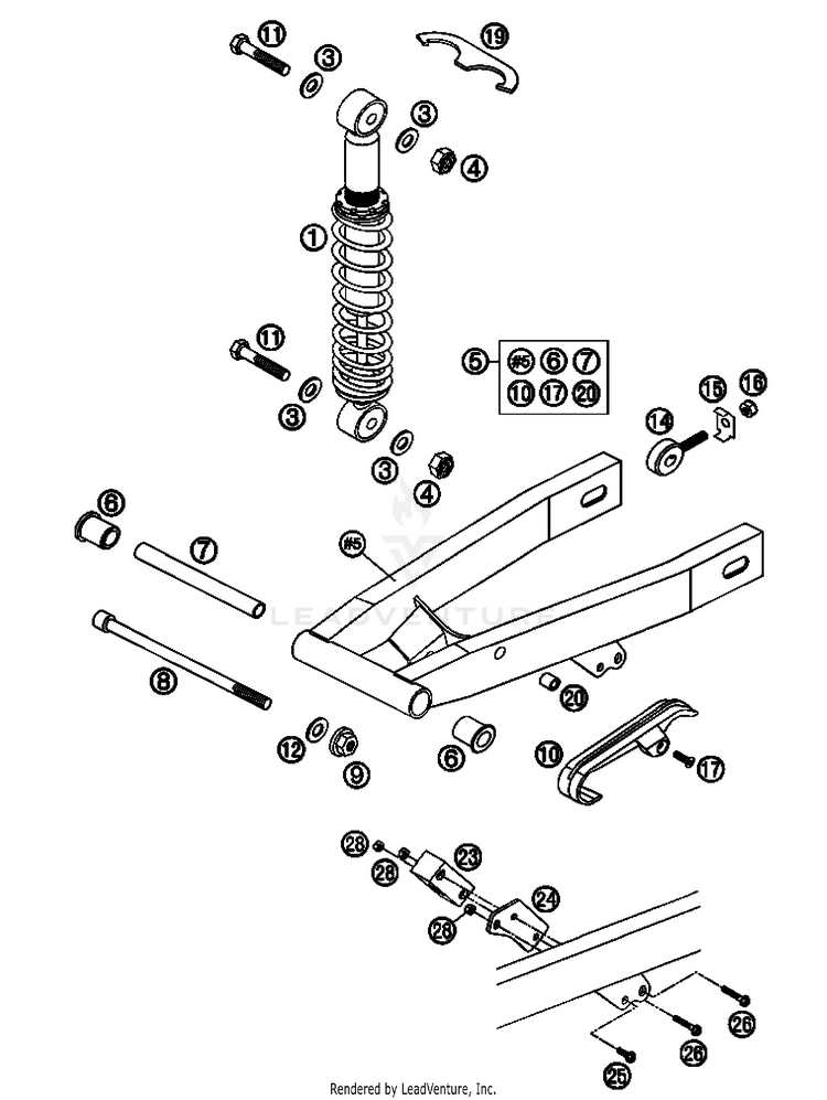 Swing Arm 50 Mini Adventure Chassis - 2008 Schematic