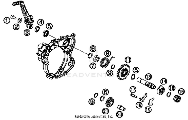 Kick Starter 65 SX Engine - 2014 Schematic