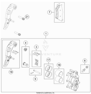Front Brake Caliper Schematic