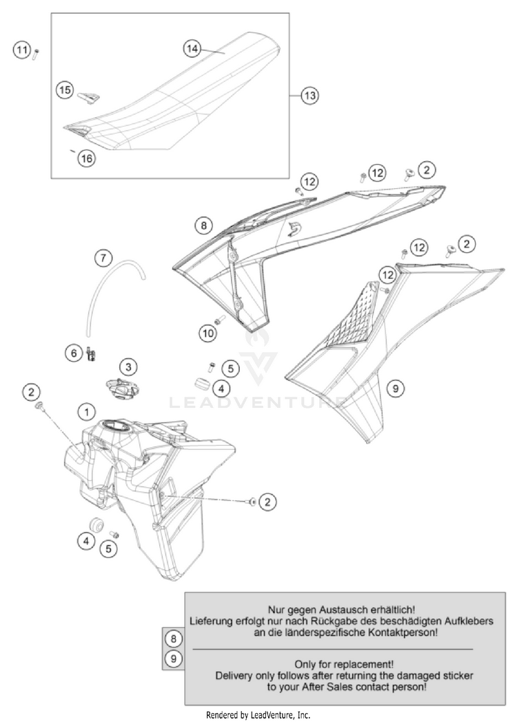 Tank, Seat Schematic