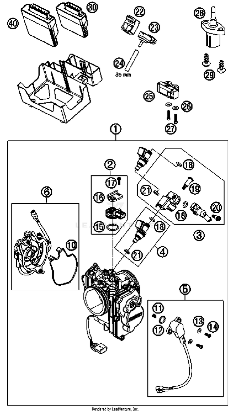 Throttle Body 690 Duke Engine - 2008 Schematic