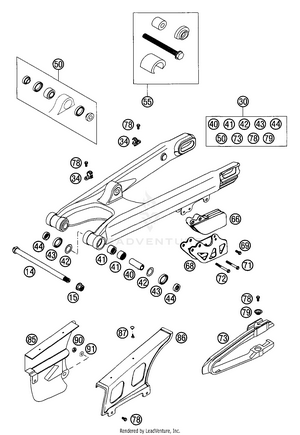 Swingarm, Chain Guard Schematic