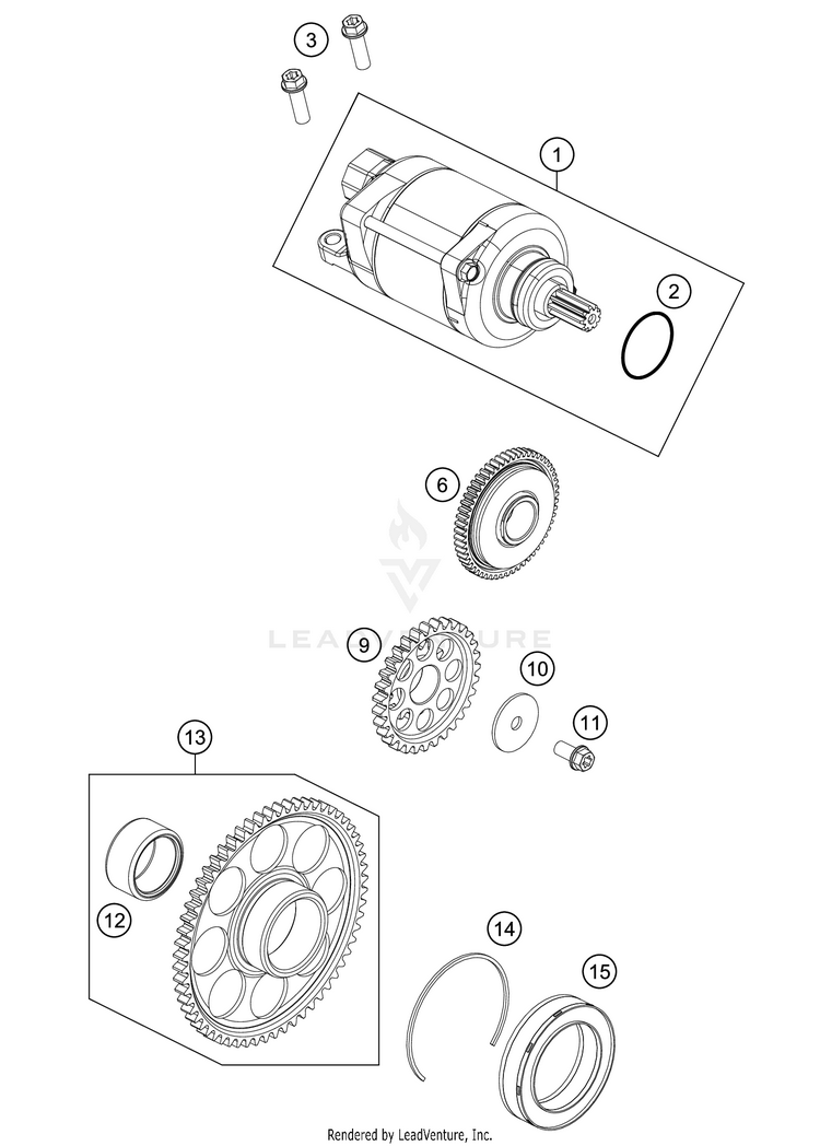 Electric Starter 350 SX-F Engine - 2021 Schematic