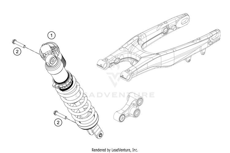 Shock Absorber 450 SX-F FACTORY EDITION CHASSIS - 2019 Schematic