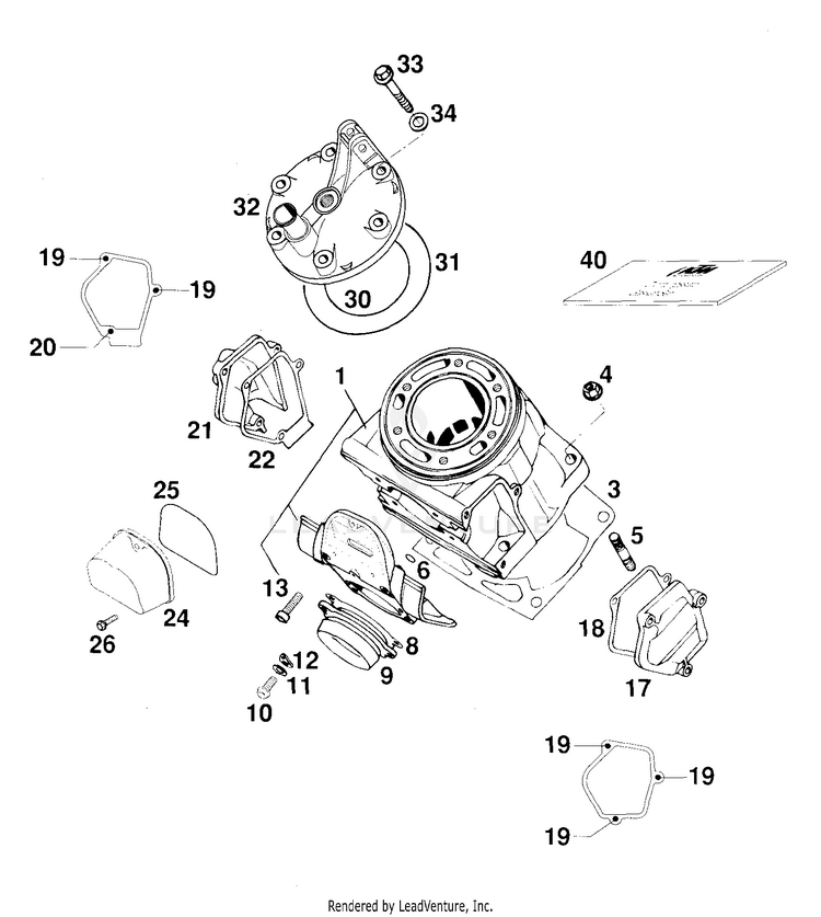 Cylinder 300 EXC Engine - 2000 Schematic