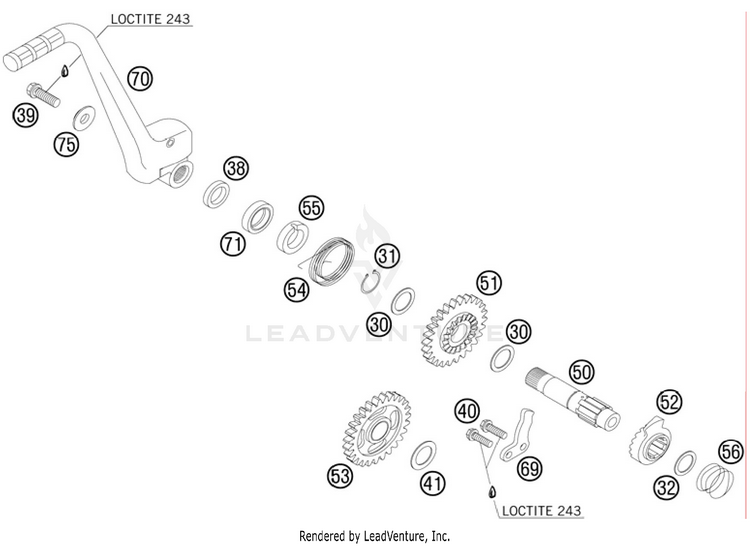 Kick Starter 150 SX Engine - 2011 Schematic