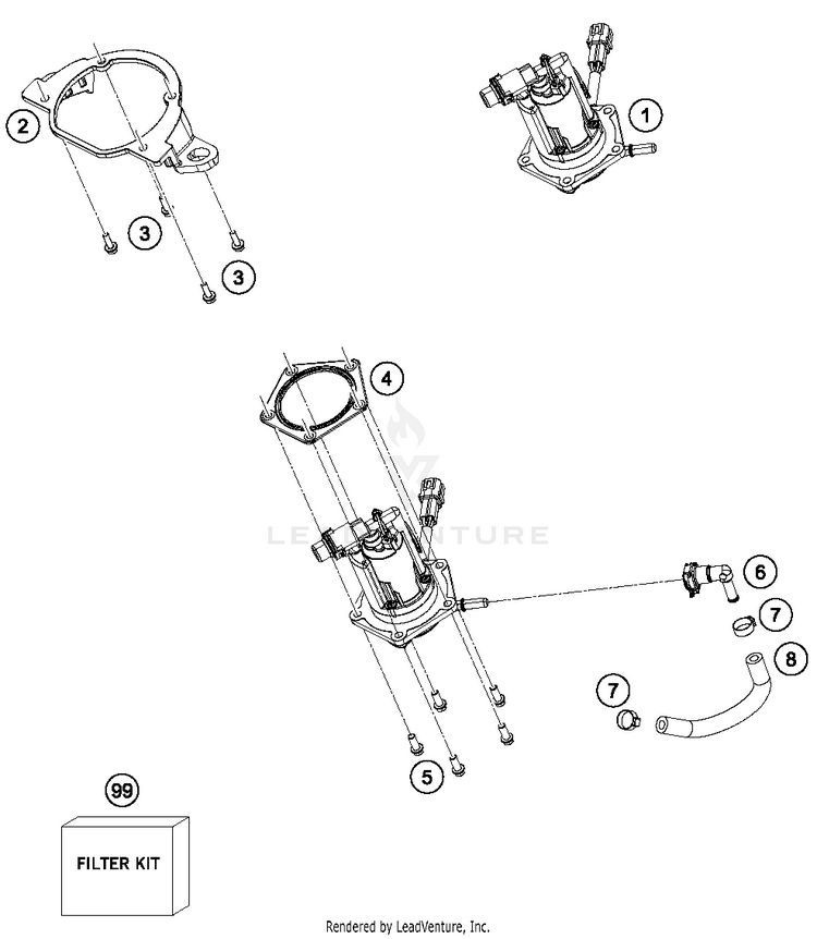 Fuel Pump 690 DUKE WHITE CHASSIS - 2017 Schematic