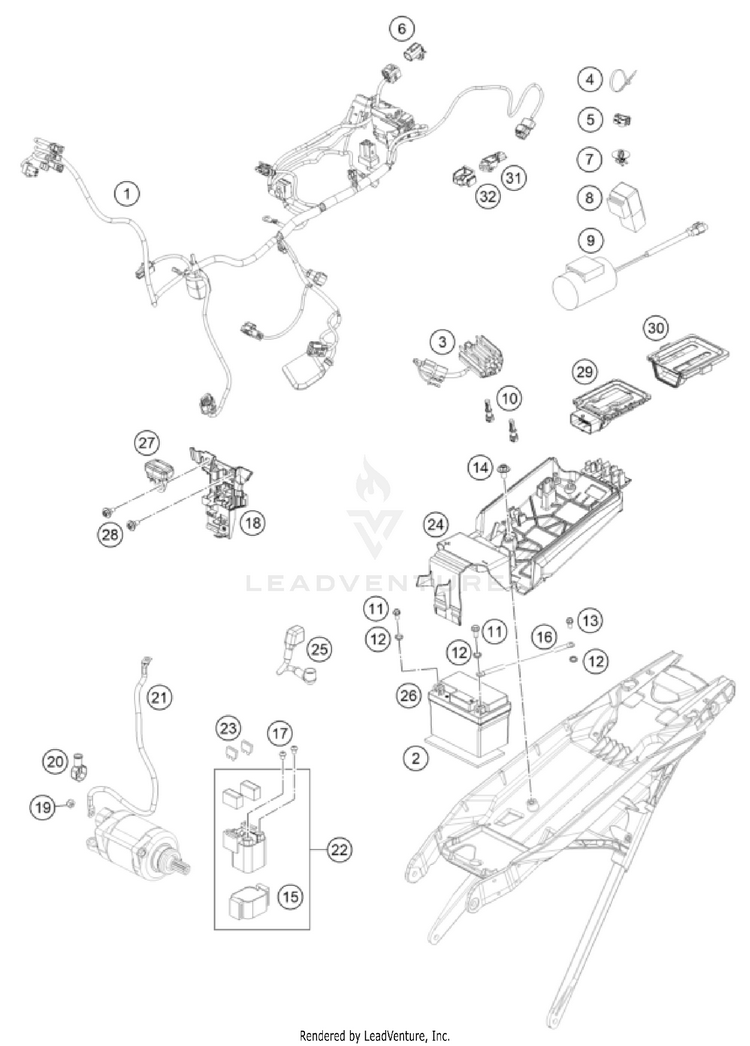 Wiring Harness 300 XC CHASSIS - 2023 Schematic