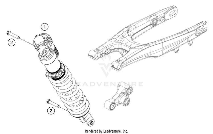 Shock Absorber 350 SX-F Chassis - 2021 Schematic