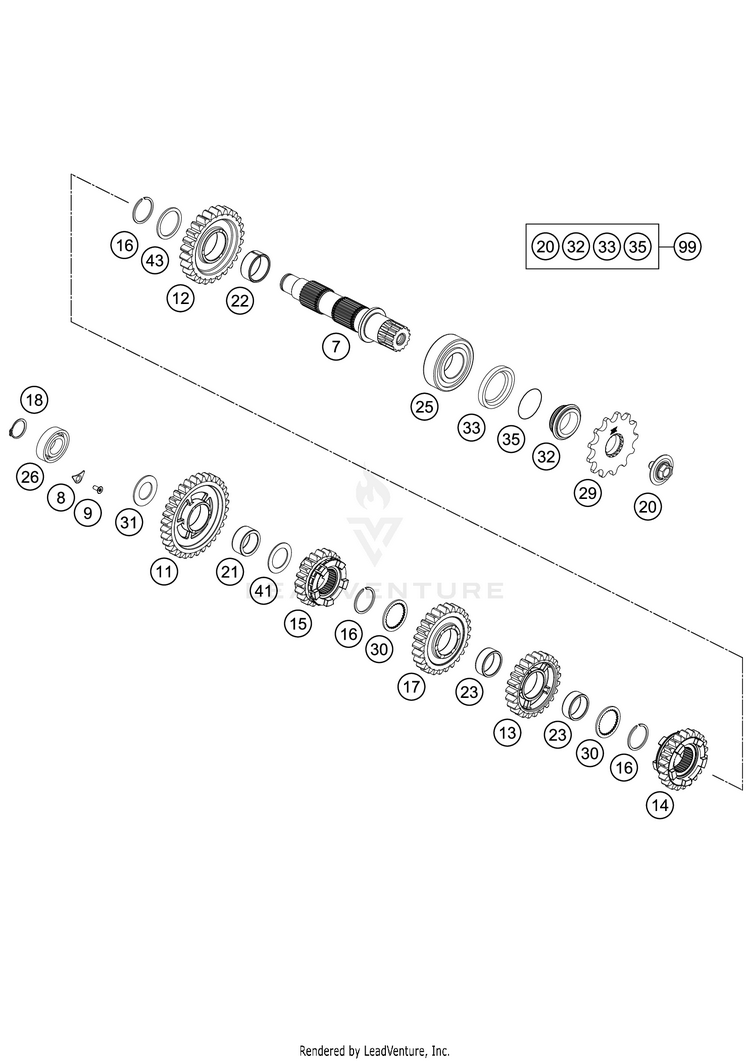 Transmission Ii - Countershaft Schematic