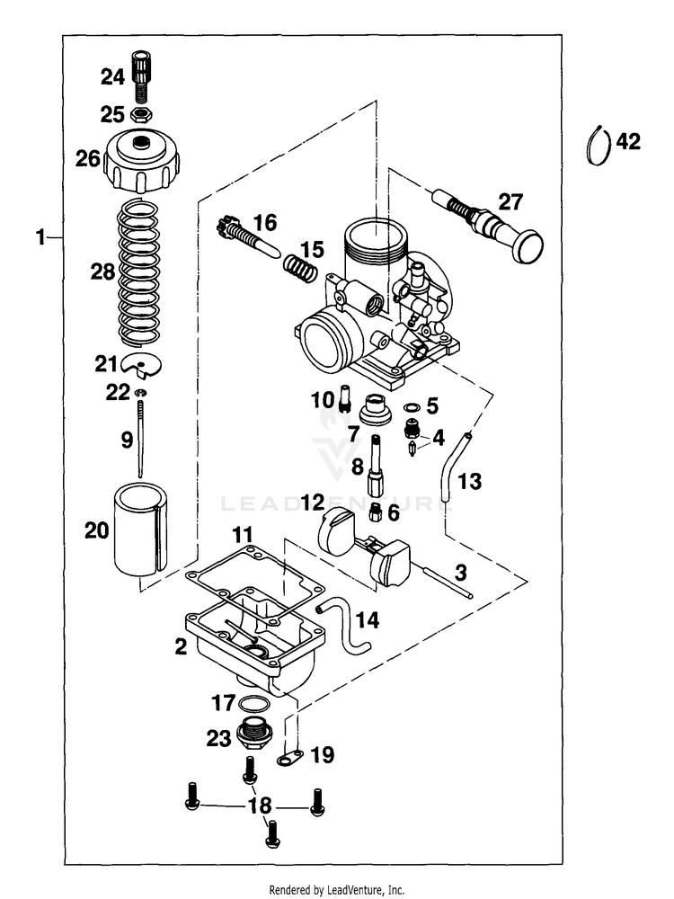 Carburetor Mikuni Vm24 65 SX Engine - 2000 Schematic
