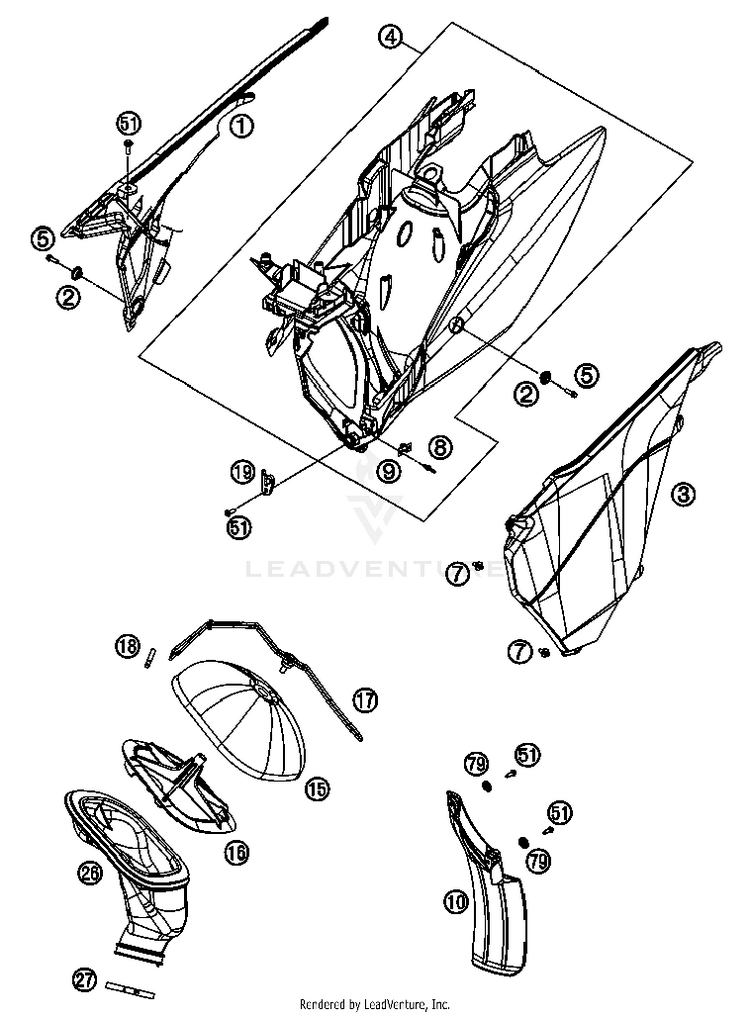 Air Filter 150 XC USA Chassis - 2013 Schematic