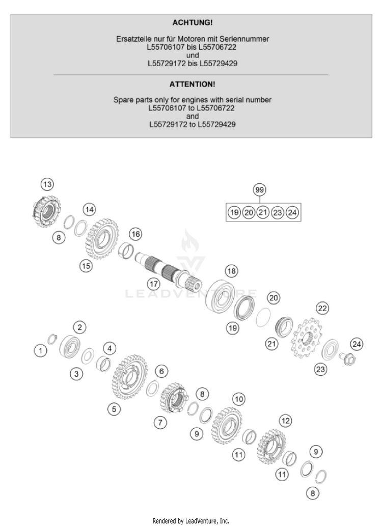 Transmission Ii - Countershaft 300 XC TPI Engine - 2022 Schematic