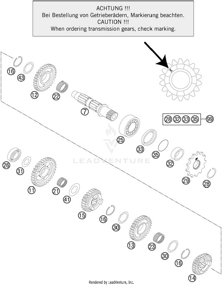 Transmission Ii - Countershaft 250 SX Engine - 2012 Schematic