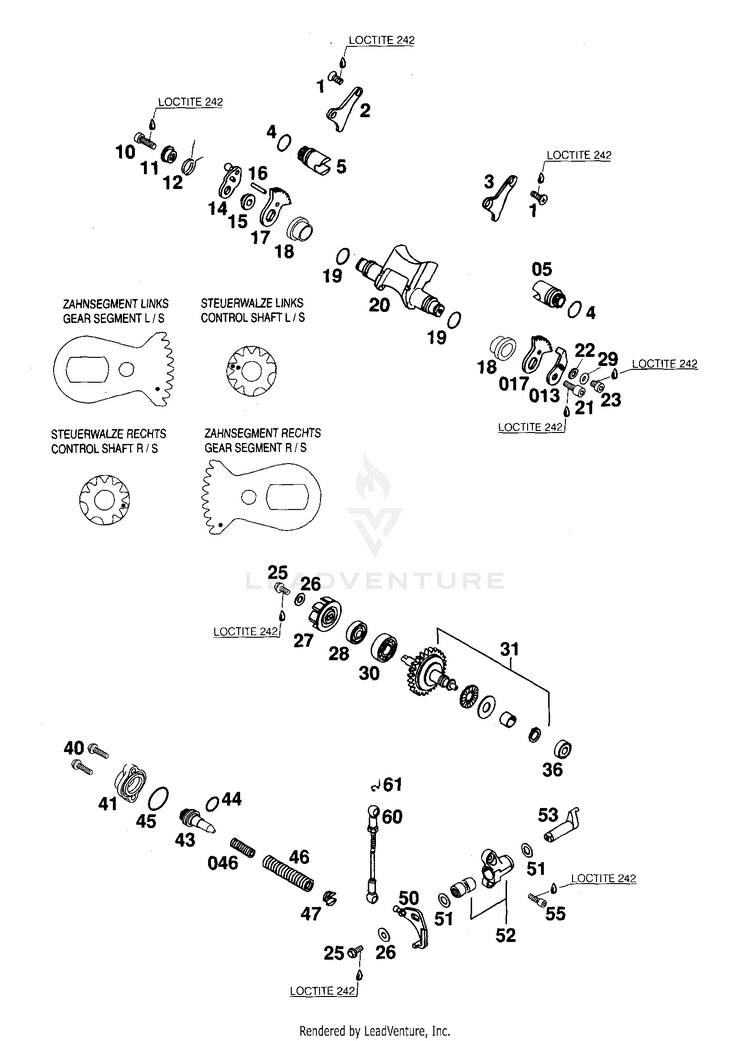 Twin Valve Control 250 EXC Engine - 2000 Schematic