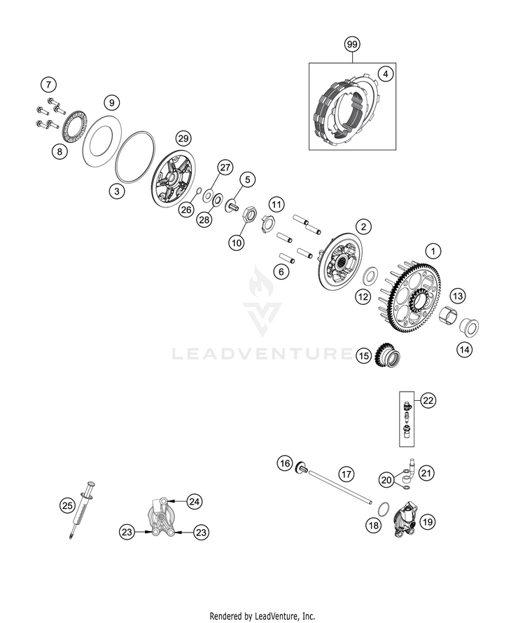 Clutch 150 XC-W TPI ENGINE - 2020 Schematic