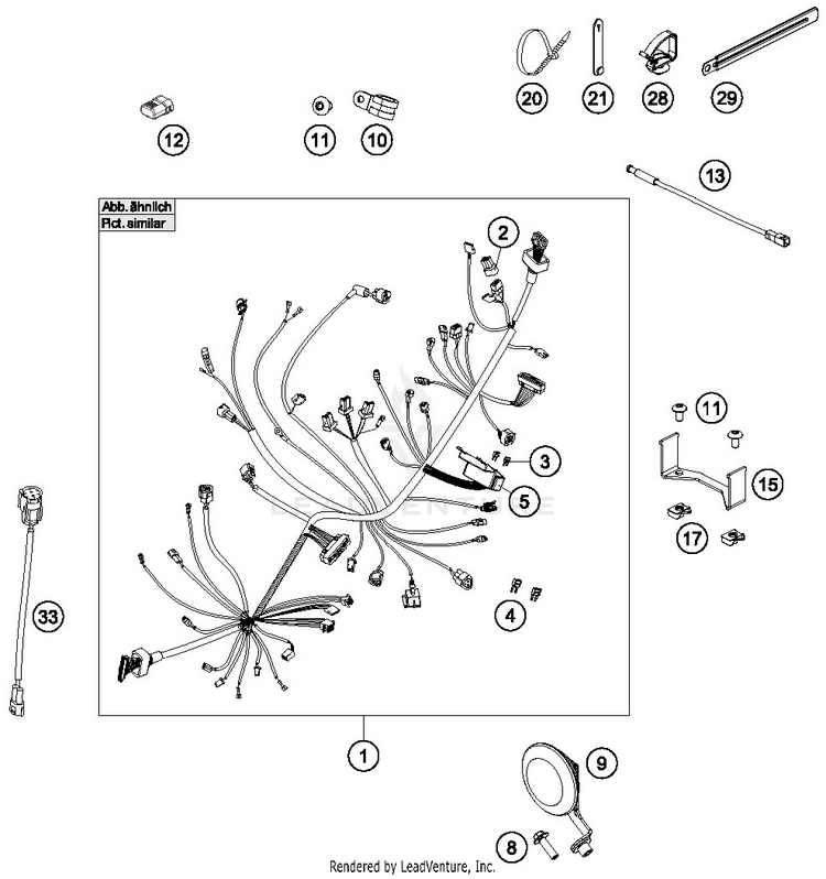 Wiring Harness 690 DUKE WHITE CHASSIS - 2017 Schematic