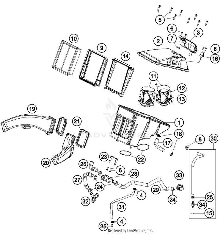 Air Filter 1290 SUPER ADVENTURE R CHASSIS - 2018 Schematic