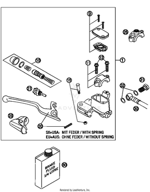 Hand Brake Cylinder Schematic