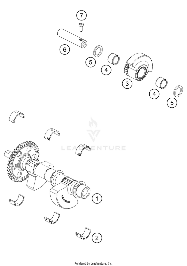 Balancer Shaft 890 ADV R Engine - 2021 Schematic