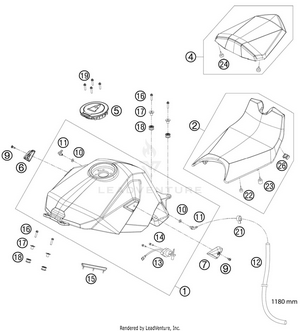 Tank, Seat, Cover Schematic