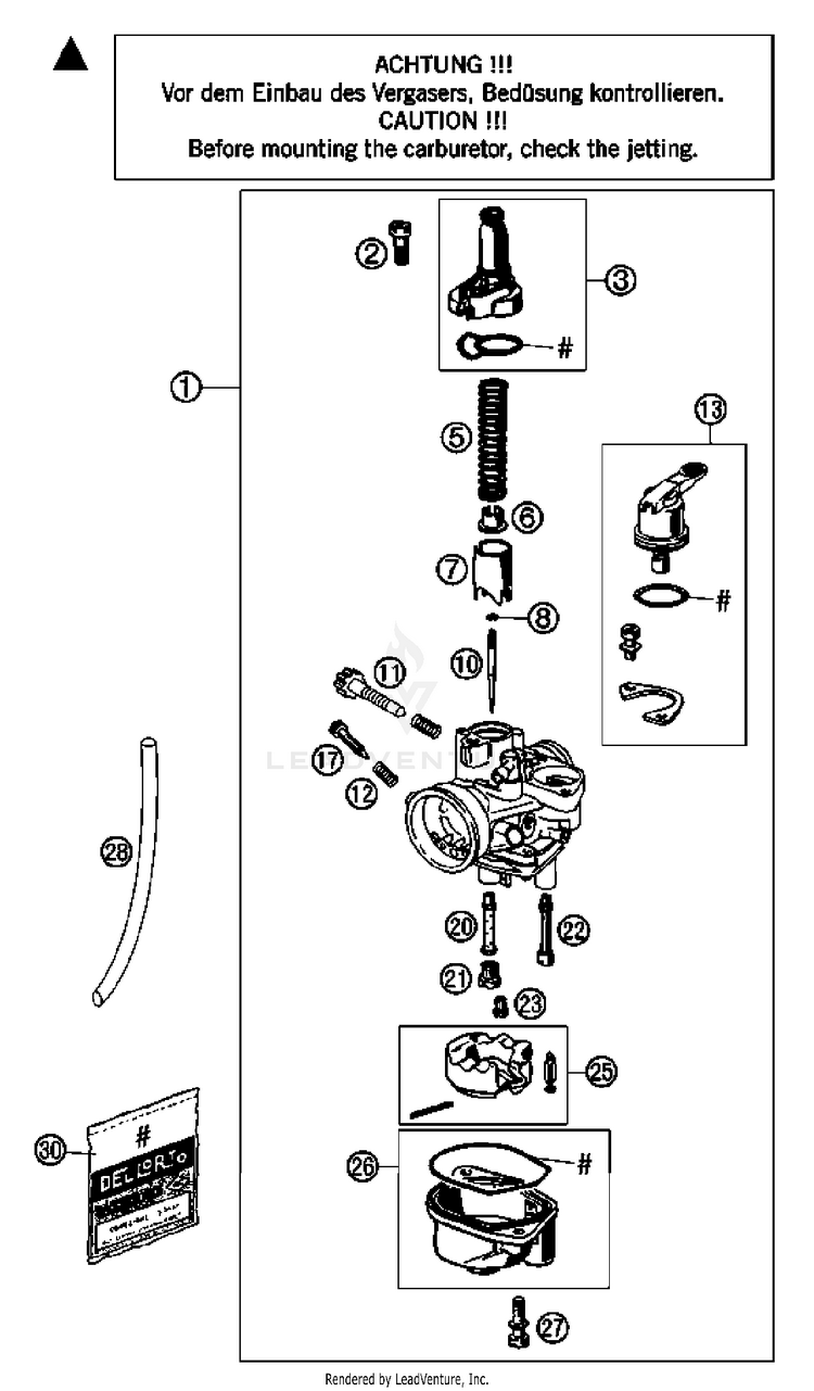 Carburetor 50 SX Junior Engine - 2007 Schematic