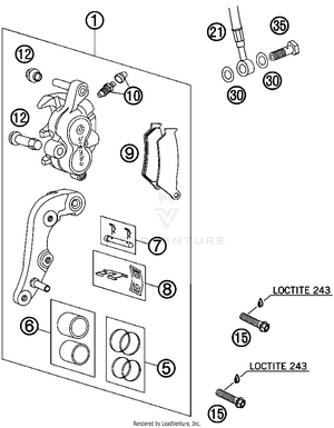 Brake Caliper Front Schematic