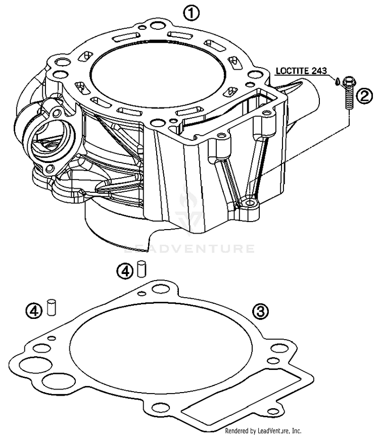 Cylinder 690 LC4 Engine - 2007 Schematic