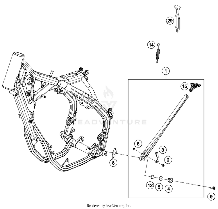 Side- / Center Stand 300 XC CHASSIS - 2017 Schematic