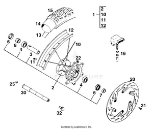 Front Wheel Sx,mxc Schematic