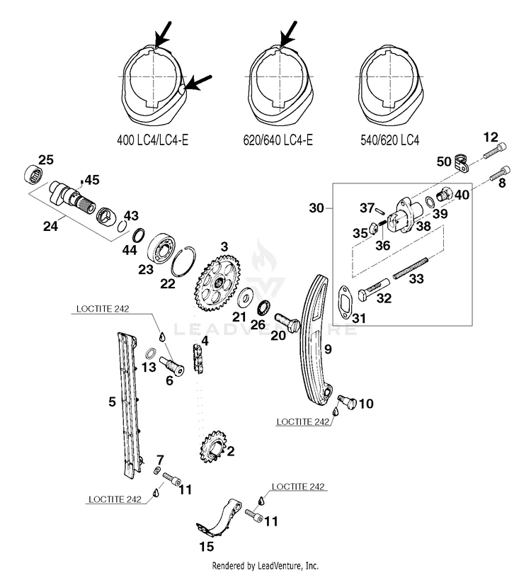 Timing Drive 620 R Engine - 1998 Schematic