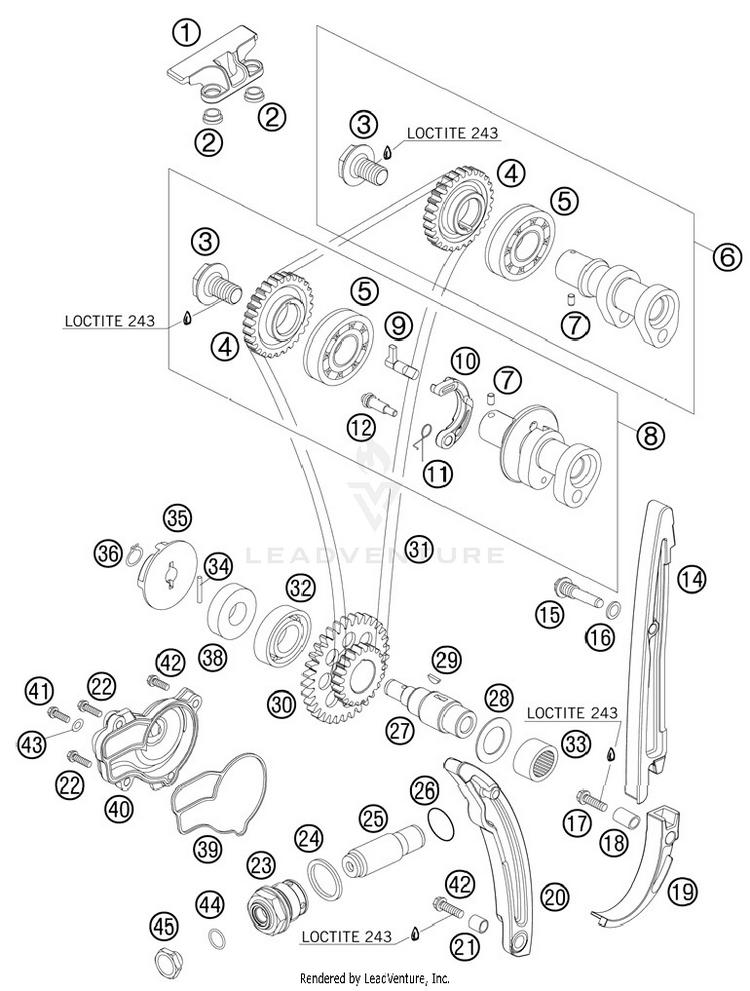 Timing Drive 250 XCFW Engine - 2012 Schematic