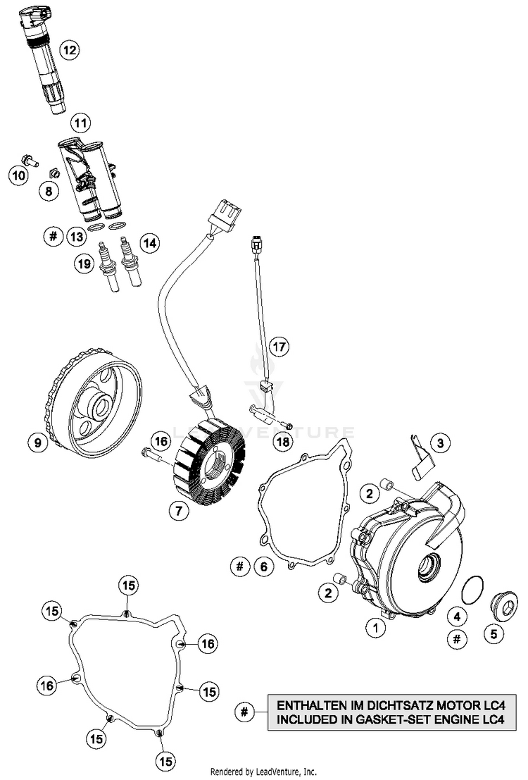 Ignition System 690 ENDURO R Engine - 2016 Schematic